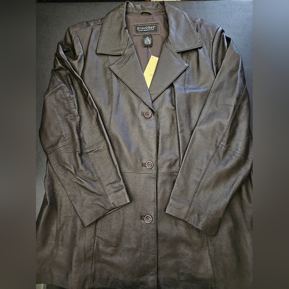 NWT - Leather Dialogue Black 3 Button Jacket - Size 1X - Picture 2 of 9